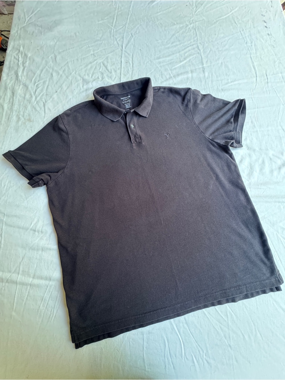 American Eagle Polo short sleeve XXL Black